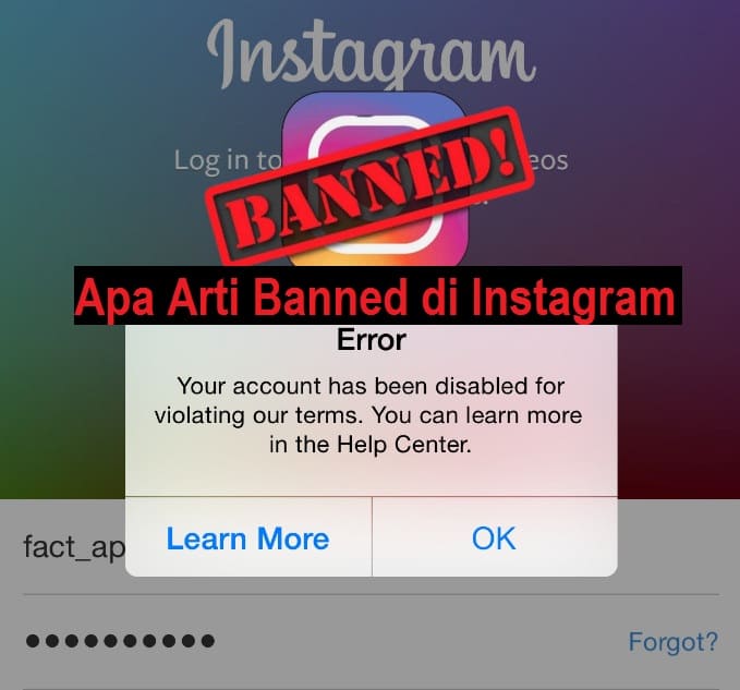 Apa Arti Banned di Instagram