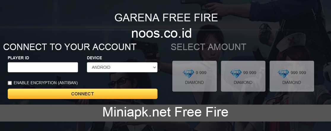 Miniapk.net Free Fire Unlimited Diamond FF Gratis Tak Terbatas