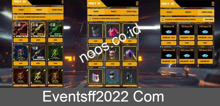 Eventsff2022 Com FF Klaim Spin Diamond, Bundle Skin Free Fire Gratis