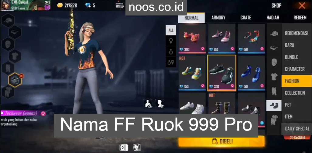 Nama FF Ruok 999 Pro Nickname Ruok Free Fire Terbaru