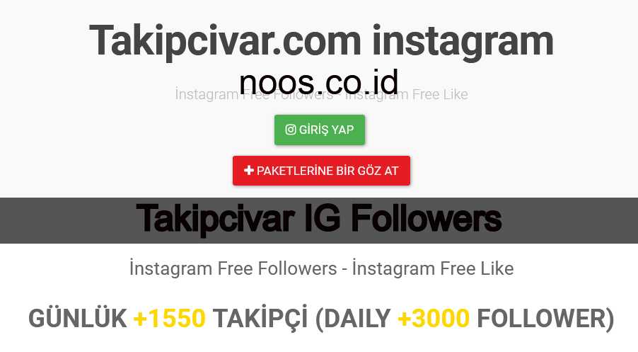 Takipcivar IG Followers Like Komentar Instagram Gratis