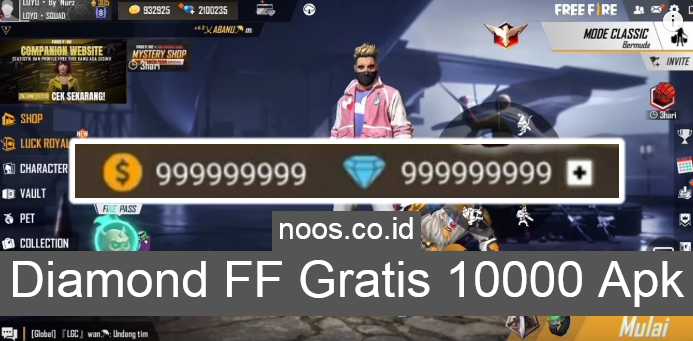 Diamond FF Gratis 10000 Apk Link Download Disini