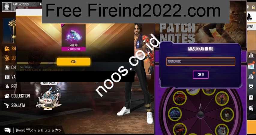 Free Fireind2022.com Diamond FF Gratis Spin Klaim Hadiah